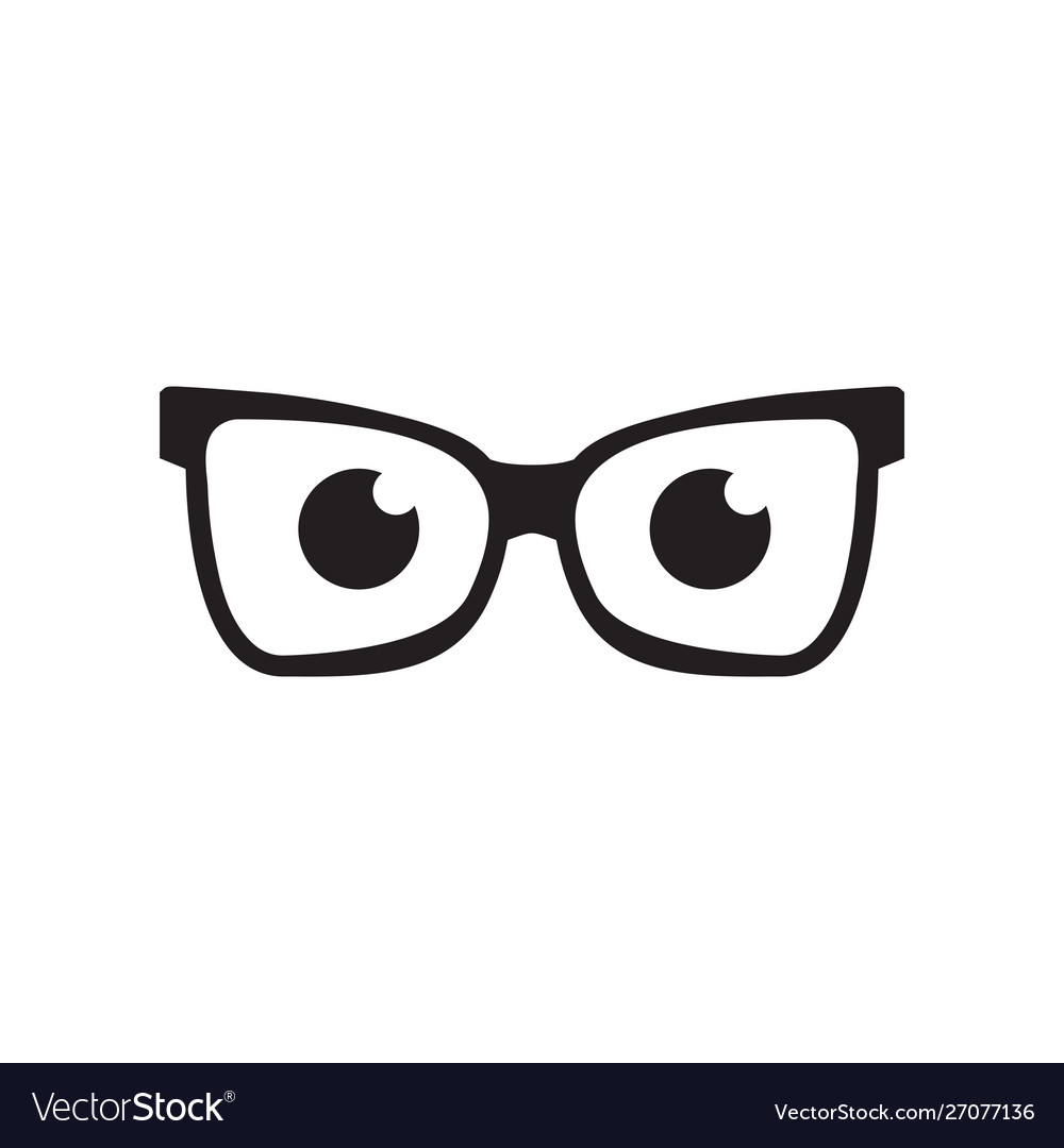 Glasses graphic design template isolated Vector Image