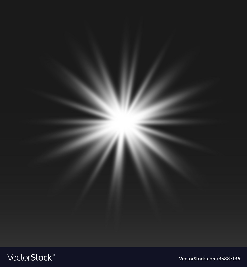Glowing lights effects isolated on black vector image Glowing lights effects isolated on black