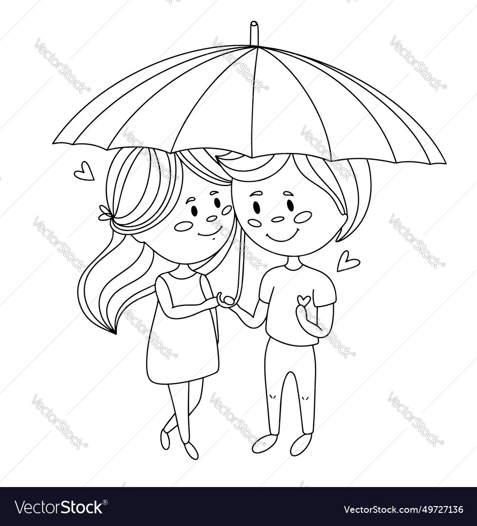 Lovers umbrella one line