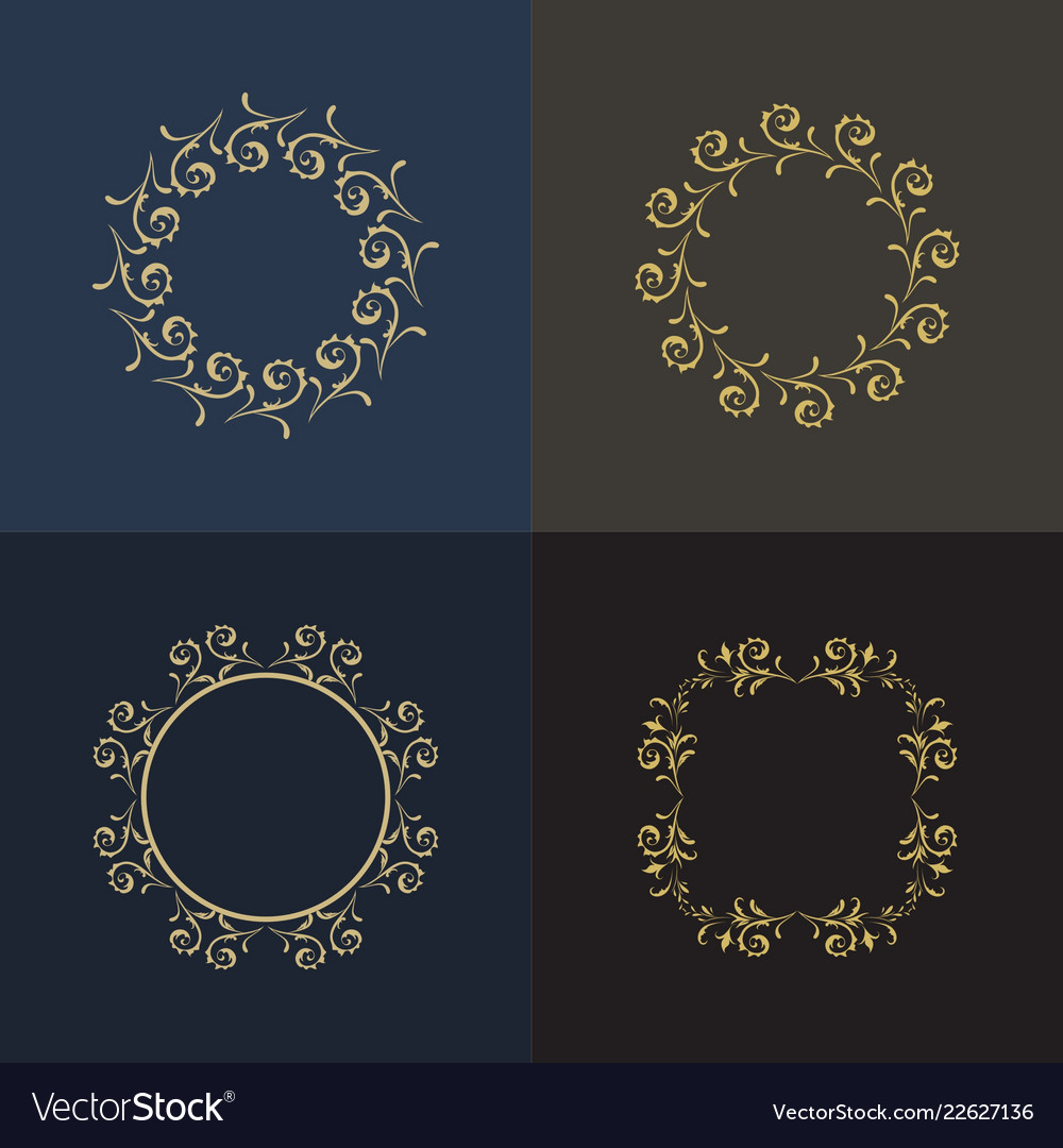 Luxury floral decorative logo