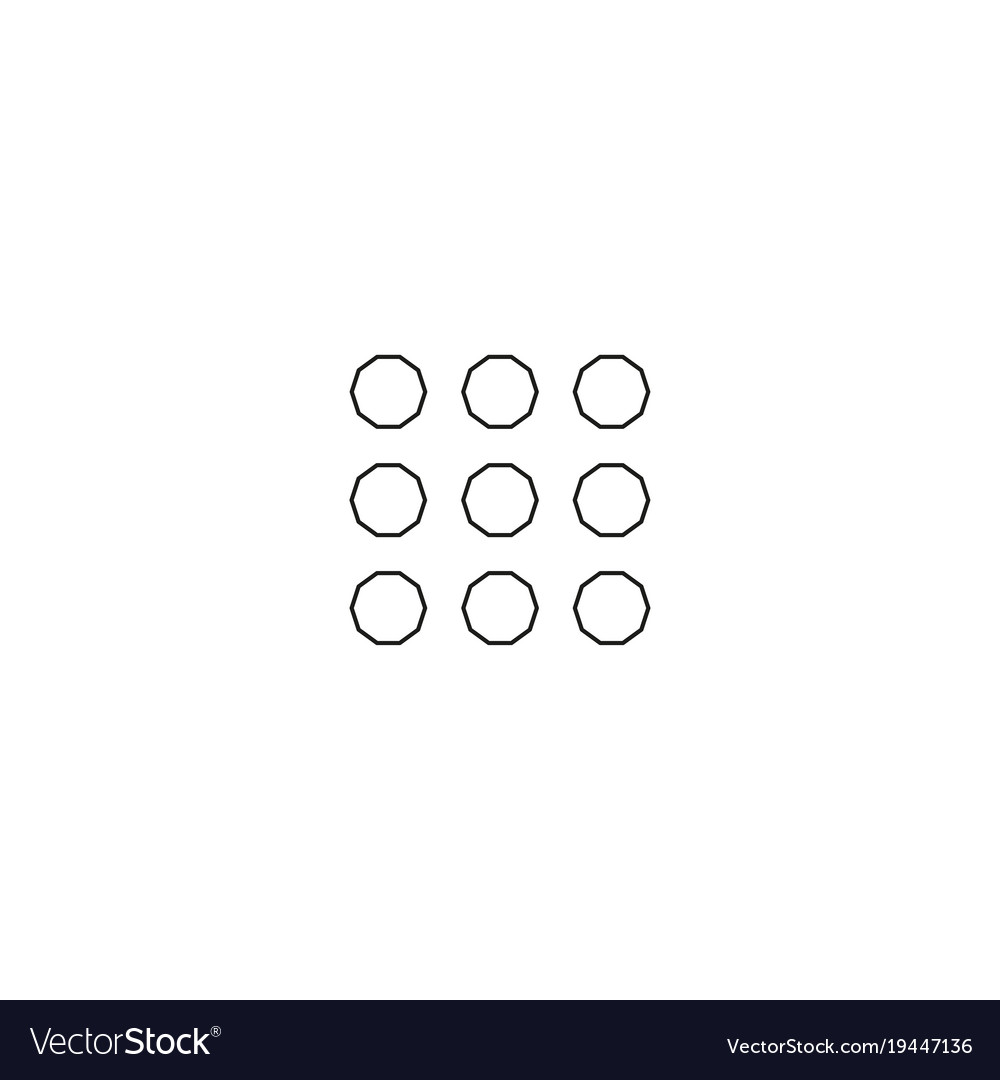 Menu more circular line icon round simple sign