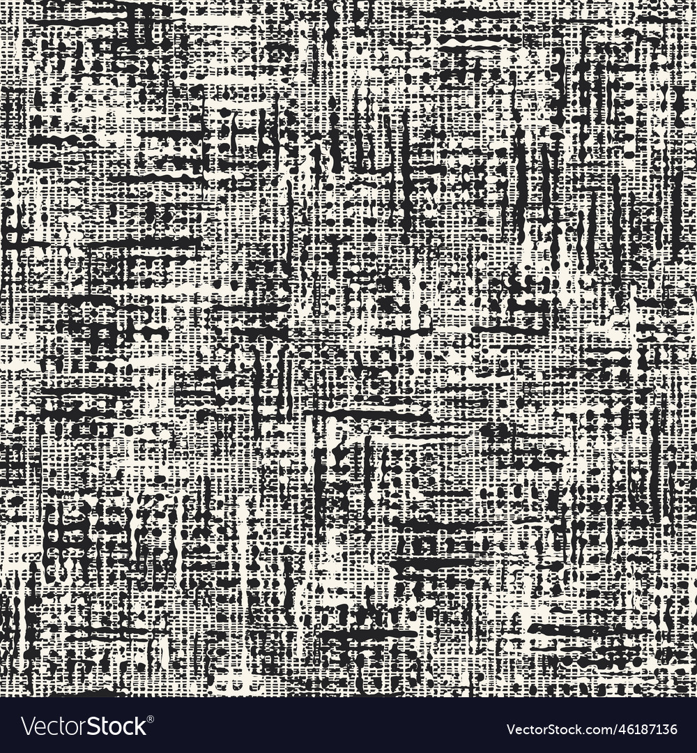 Monochrome distressed canvas textured pattern