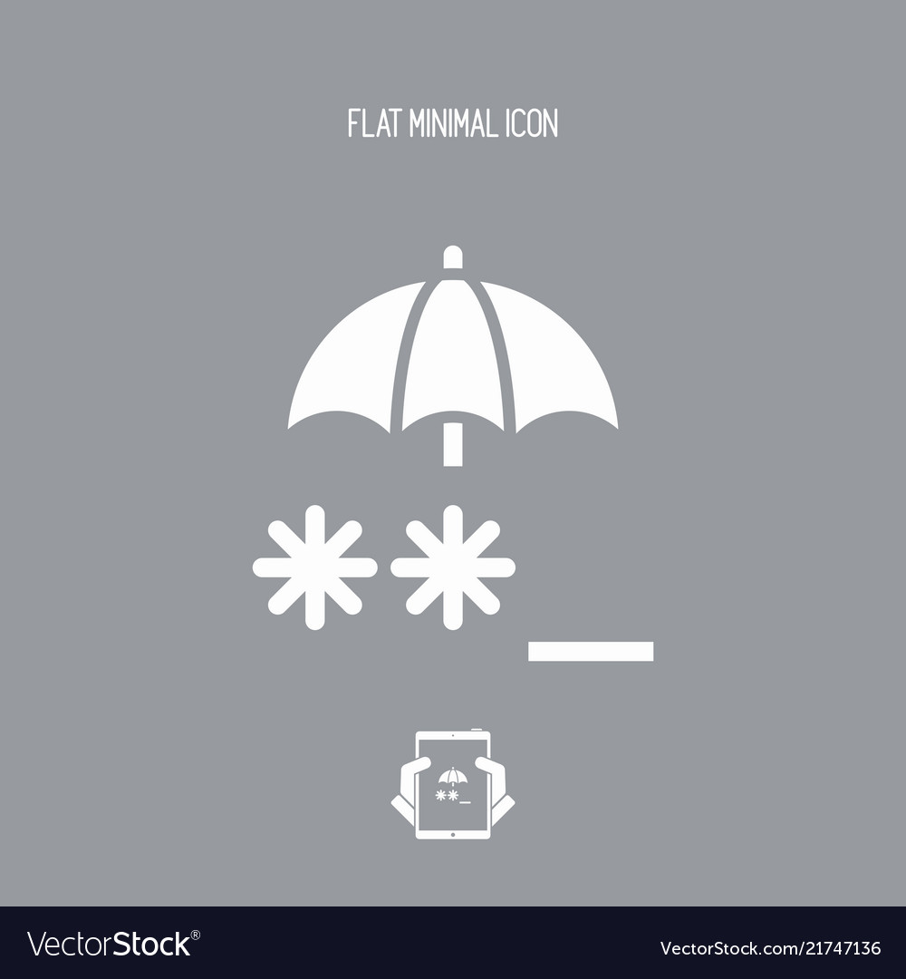 Protected password - minimal icon
