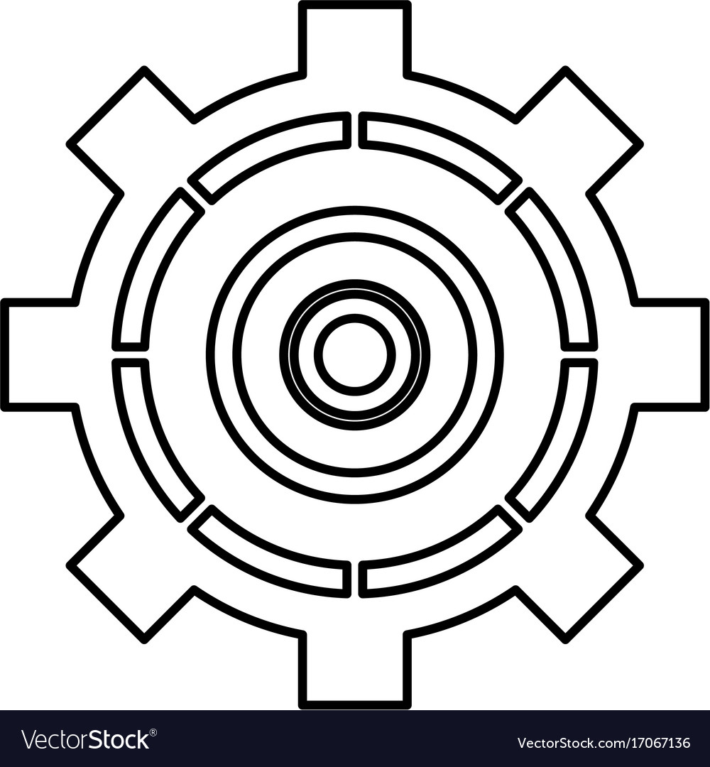 Single gear icon image