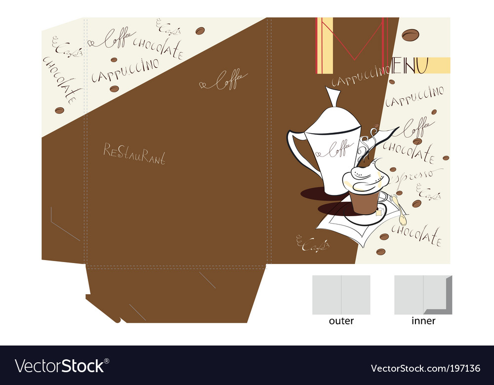 Template for decorative folder