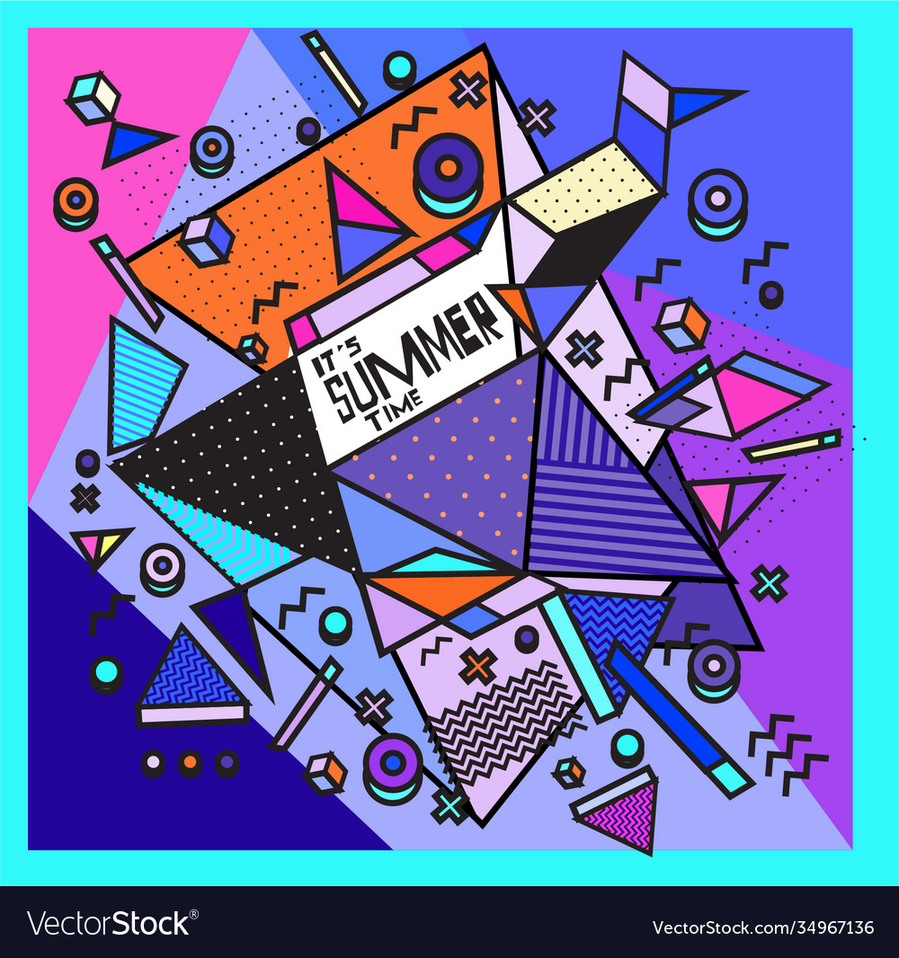 Triangle geometric forms for summer design event