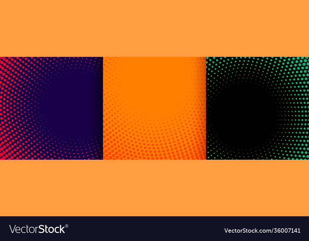 Abstract halftone background set three