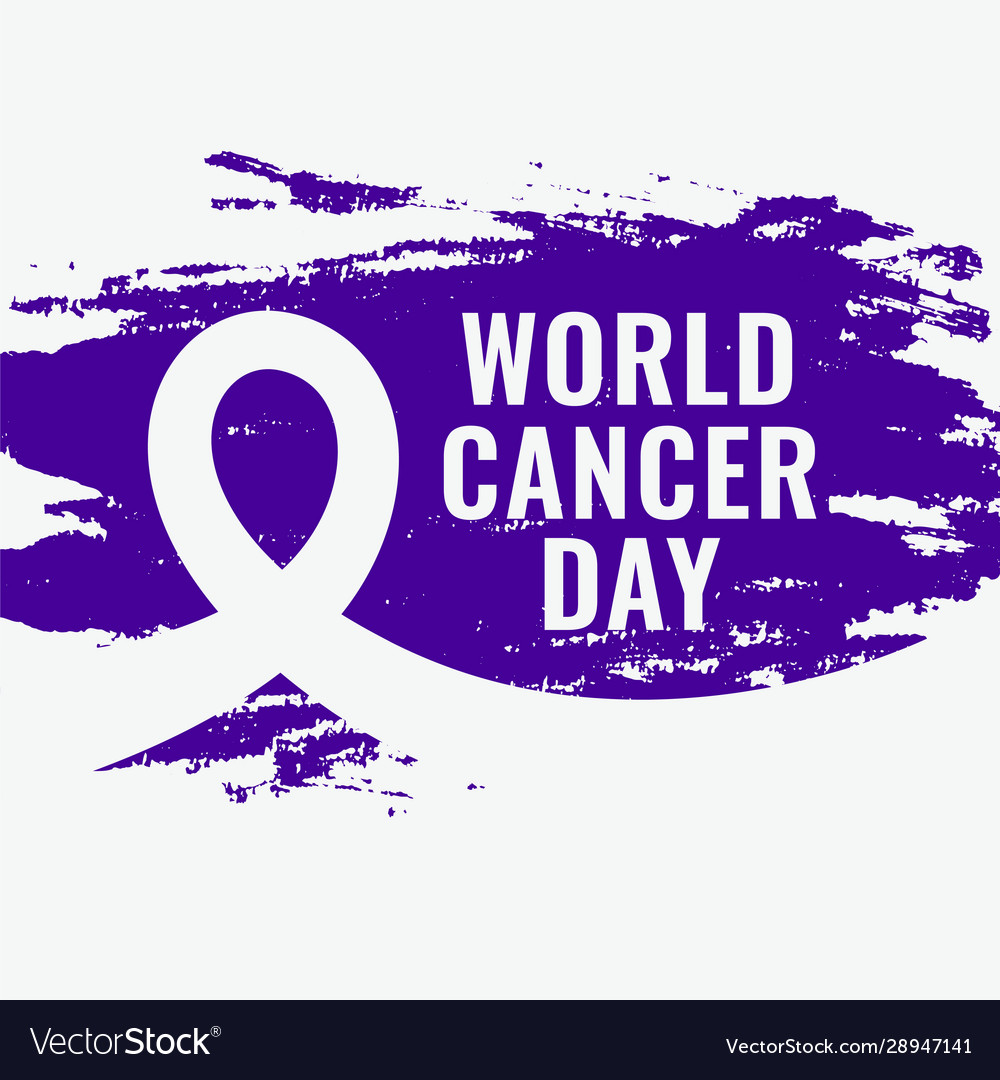 Abstract world cancer day awareness grunge poster