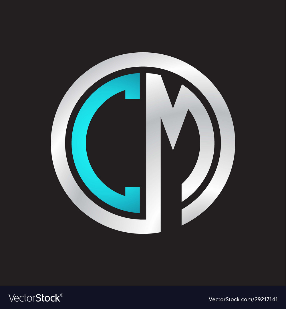 Cm initial logo linked circle monogram