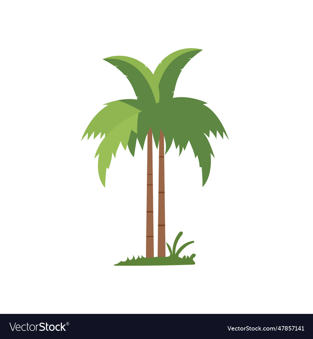 Coconut tree art palm tree design element Vector Image