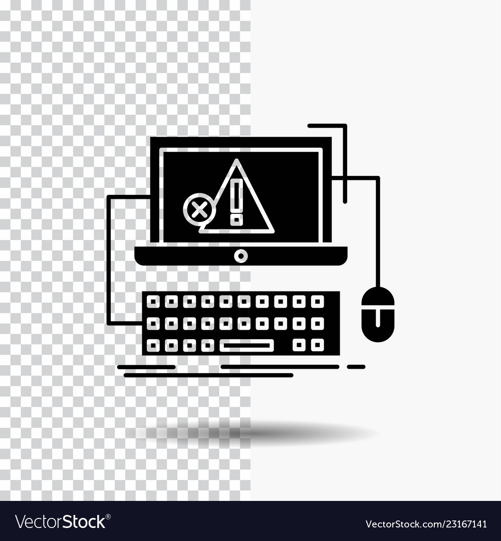 Computer crash error failure system glyph icon