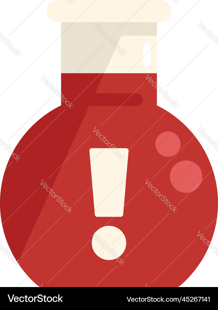 Flask idea icon flat creative solution Royalty Free Vector