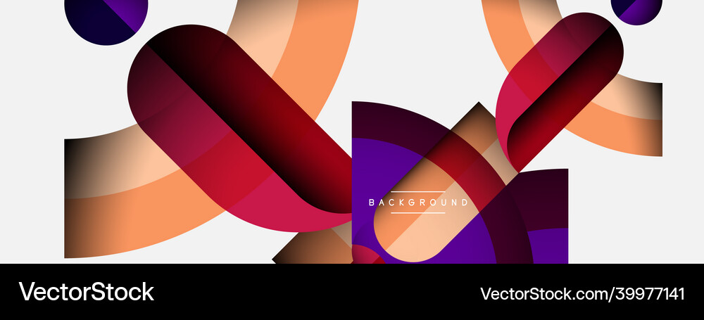 Geometric abstract background round shapes Vector Image