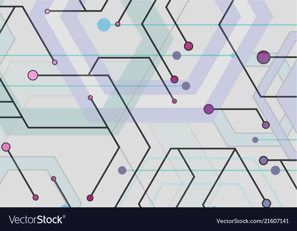 Geometric abstract background with hexagons vector image Geometric abstract background with hexagons