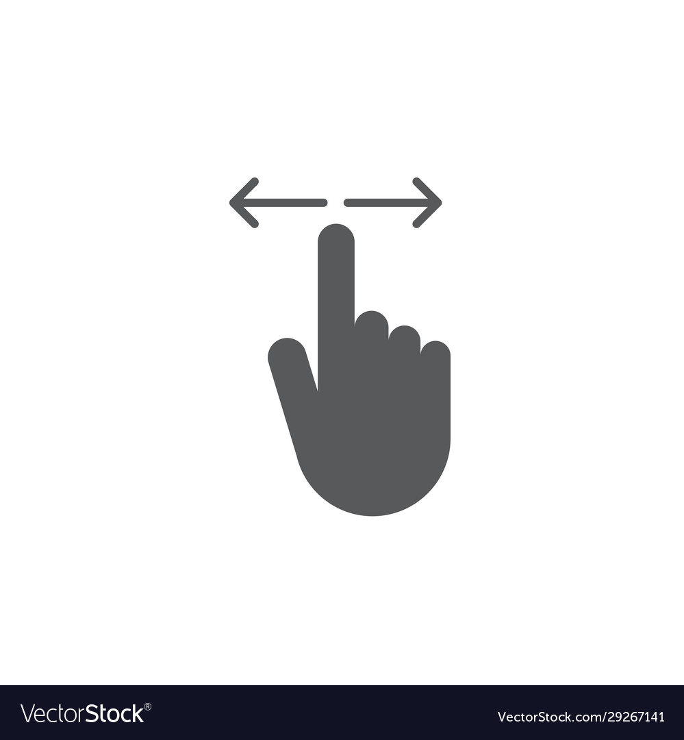 Interactive touch screen interface icon isolated vector image Interactive touch screen interface icon isolated