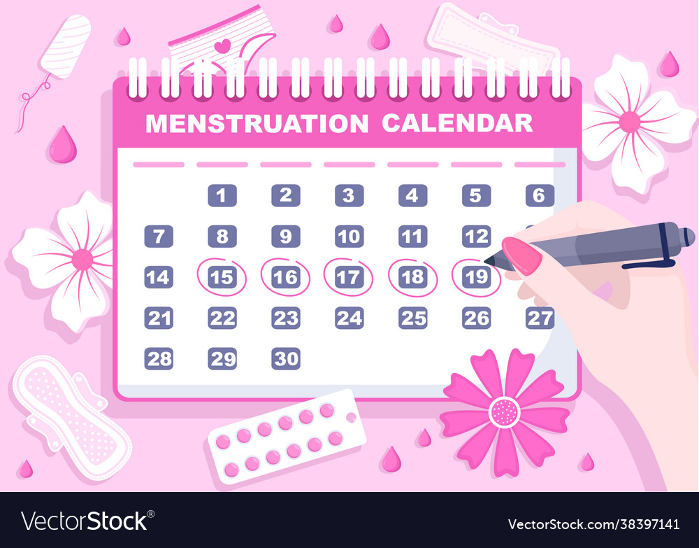 Menstruation period calendar women to check date