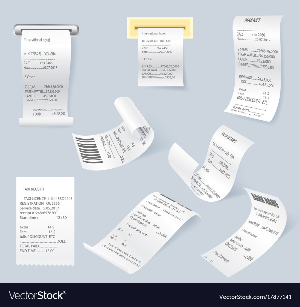 Paper print check elements set