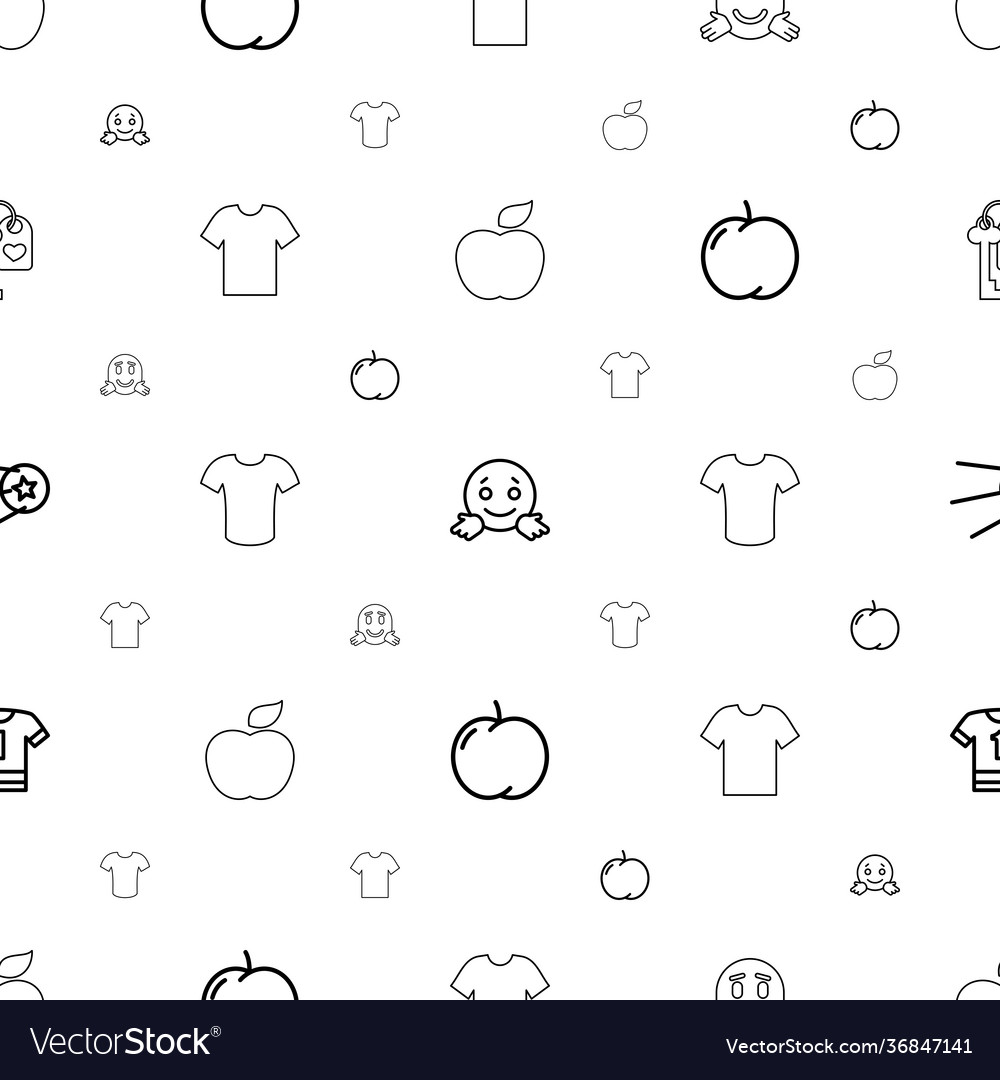 Rounded icons pattern seamless white background