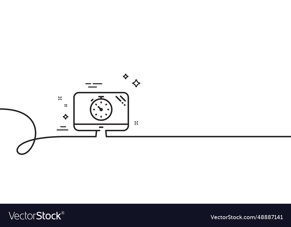 Seo timer line icon search engine optimization