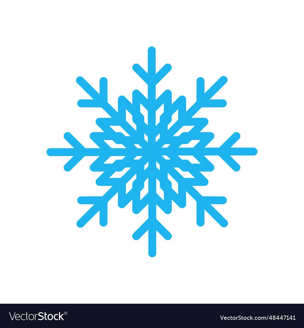 Snowflake icon design template isolated