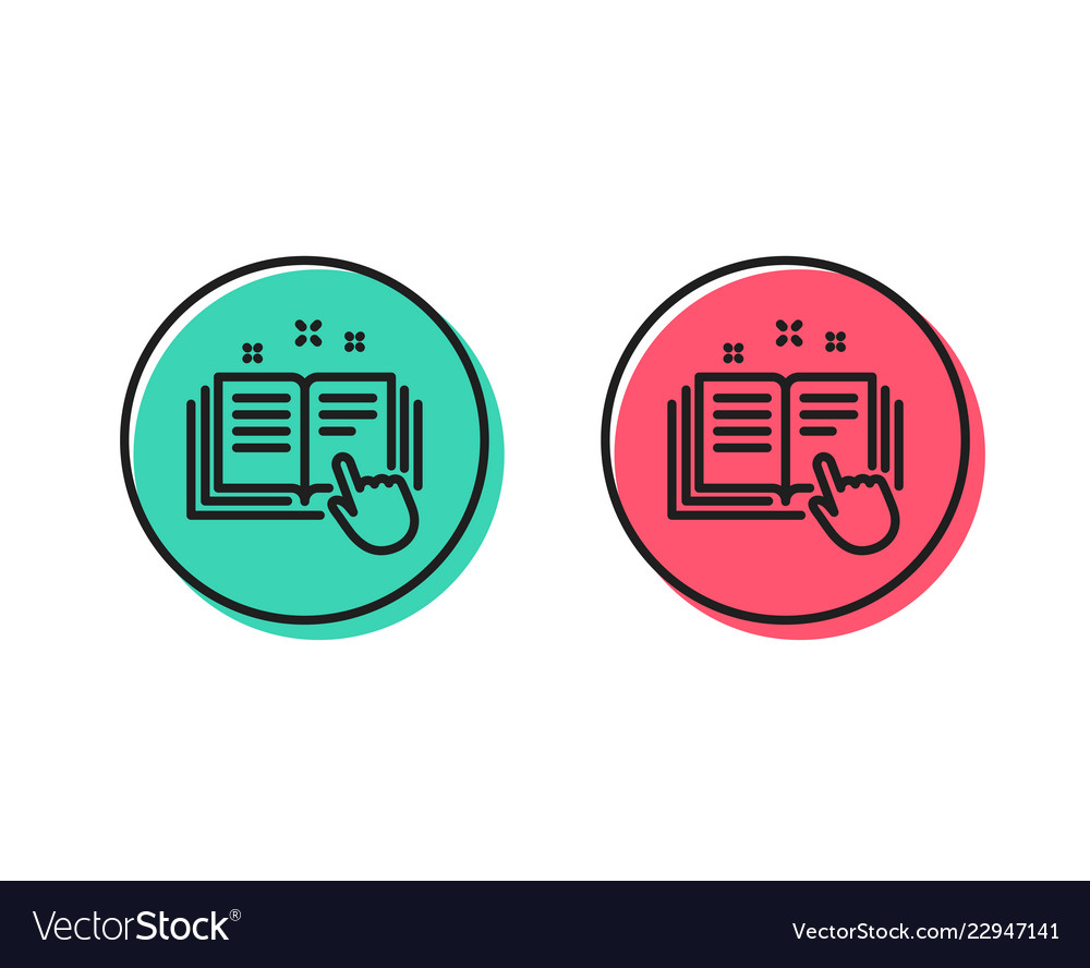 Technical documentation line icon instruction