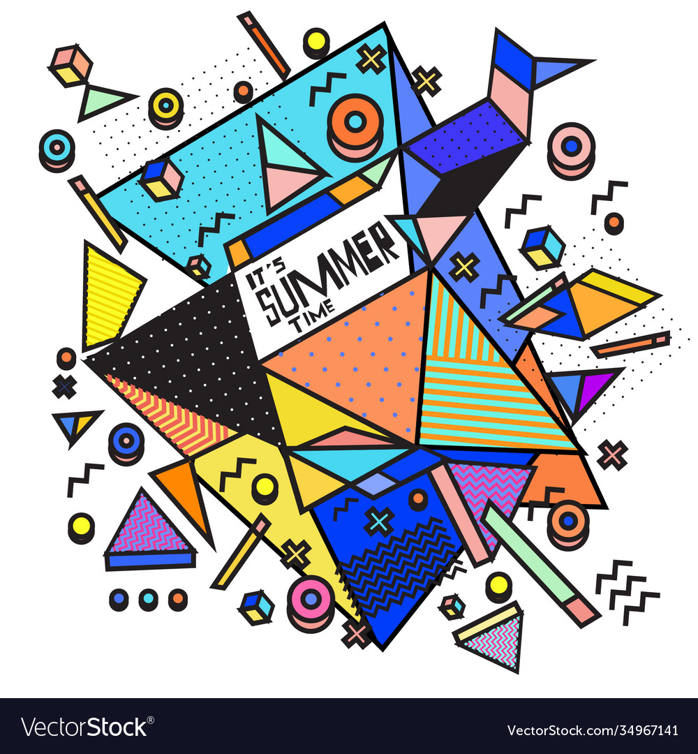 Triangle geometric forms for summer design event
