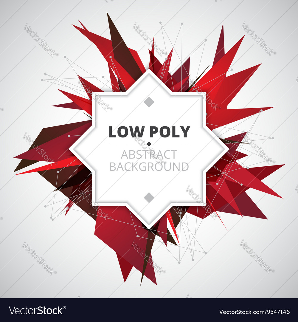 Abstract triangular frame polygonal background
