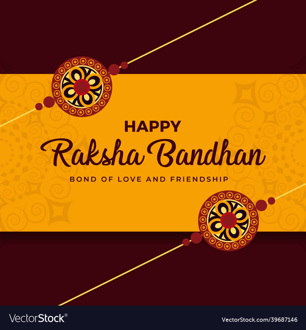 Banner design of happy raksha bandhan Royalty Free Vector