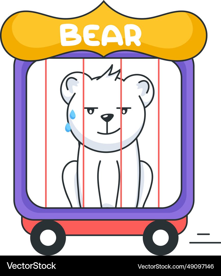 Bear cage Royalty Free Vector Image - VectorStock