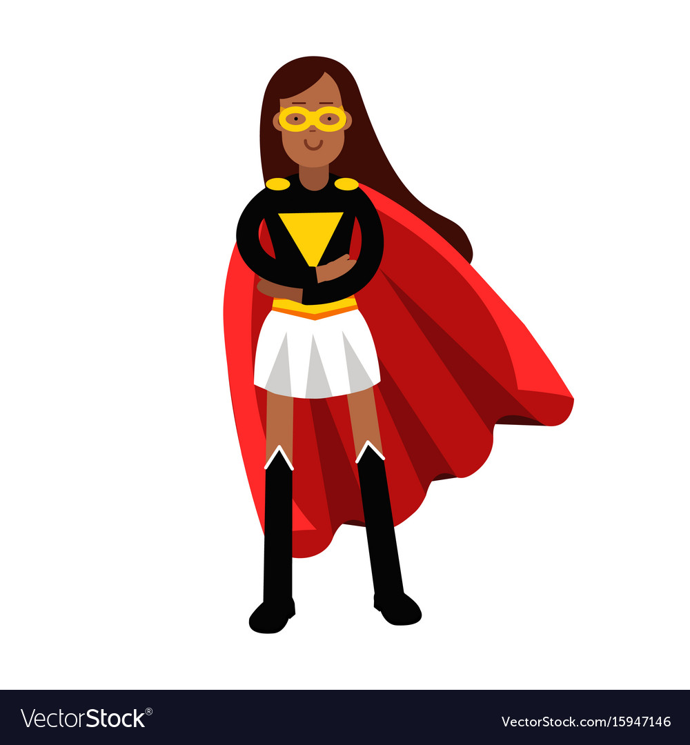 Schwarze Frau Superhero
