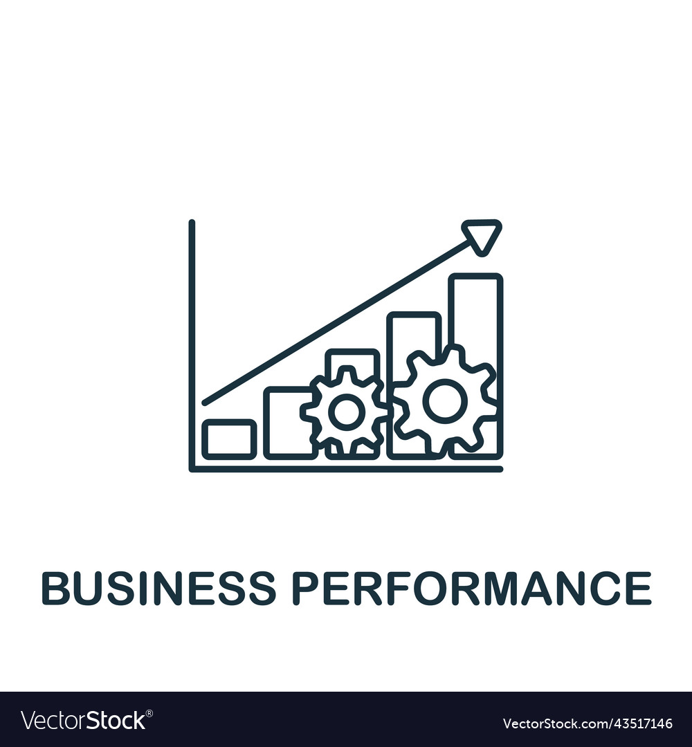 Business performance icon monochrome simple Vector Image