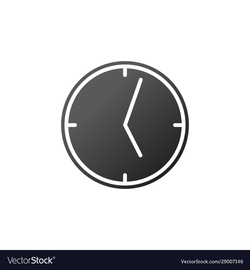 Clock linear icon isolated on white background