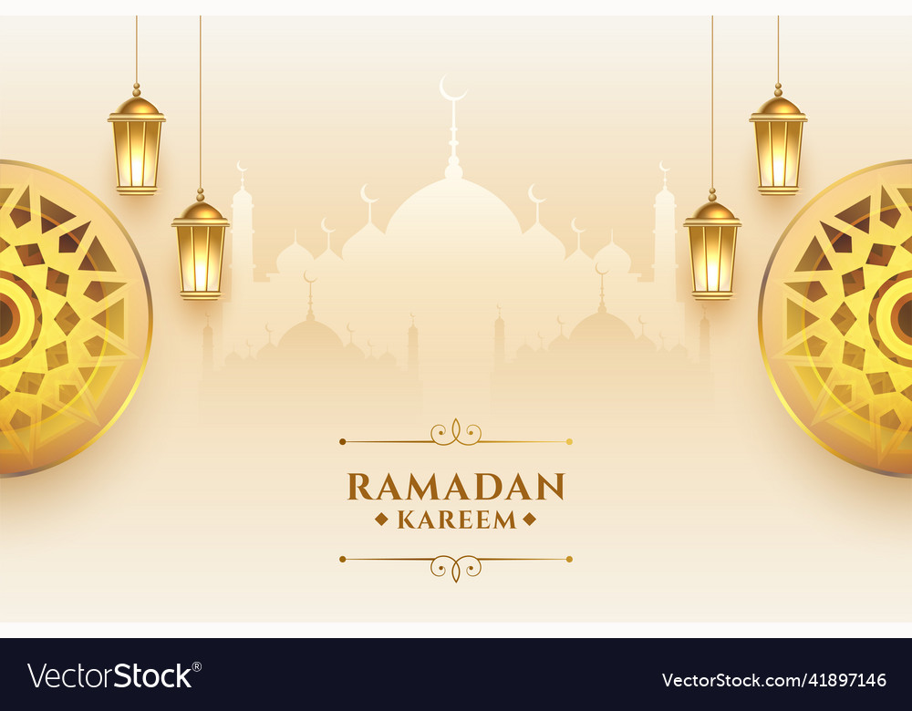 Cultural ramadan season blessings banner design