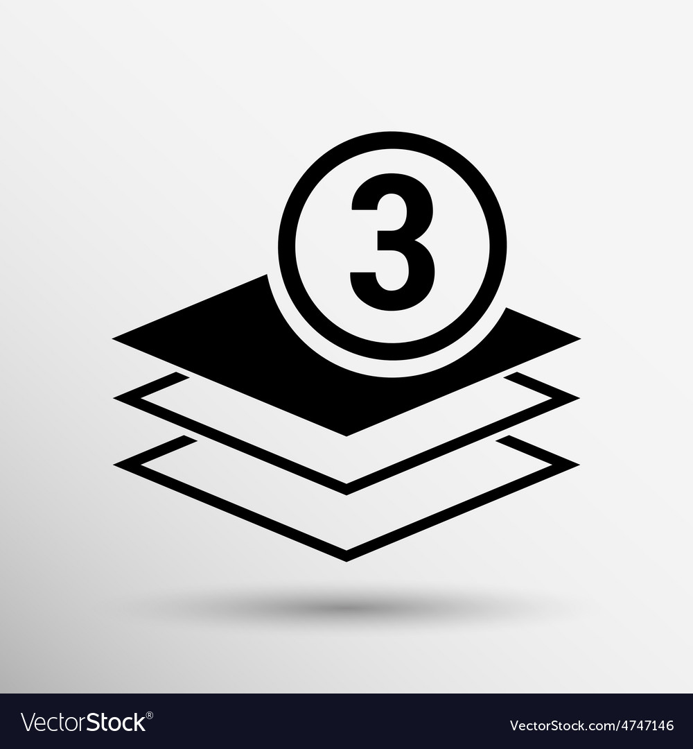 Elegant pyramid multiple layer element icons