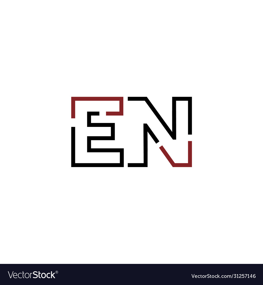 En letter logo icon design template elements Vector Image