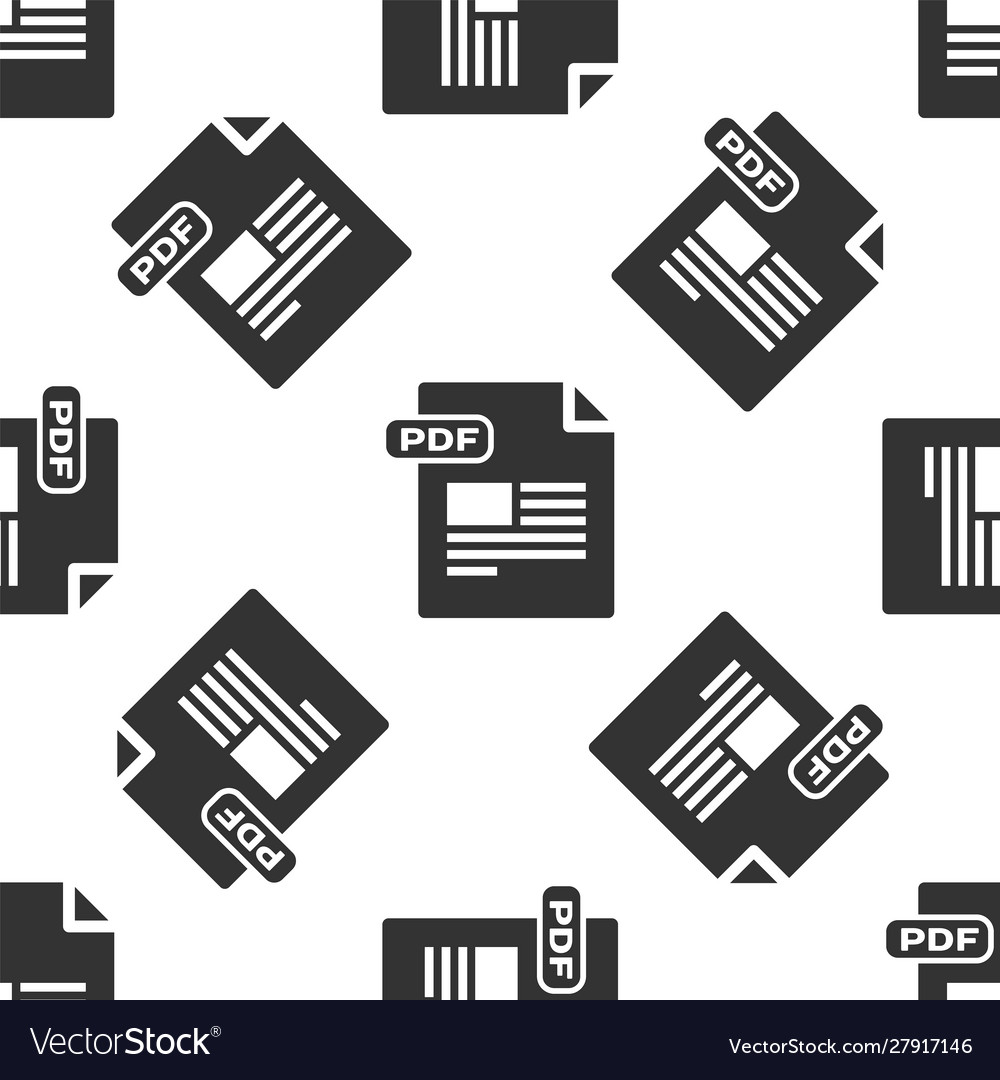Grey pdf file document download button icon vector image Grey pdf file document download button icon