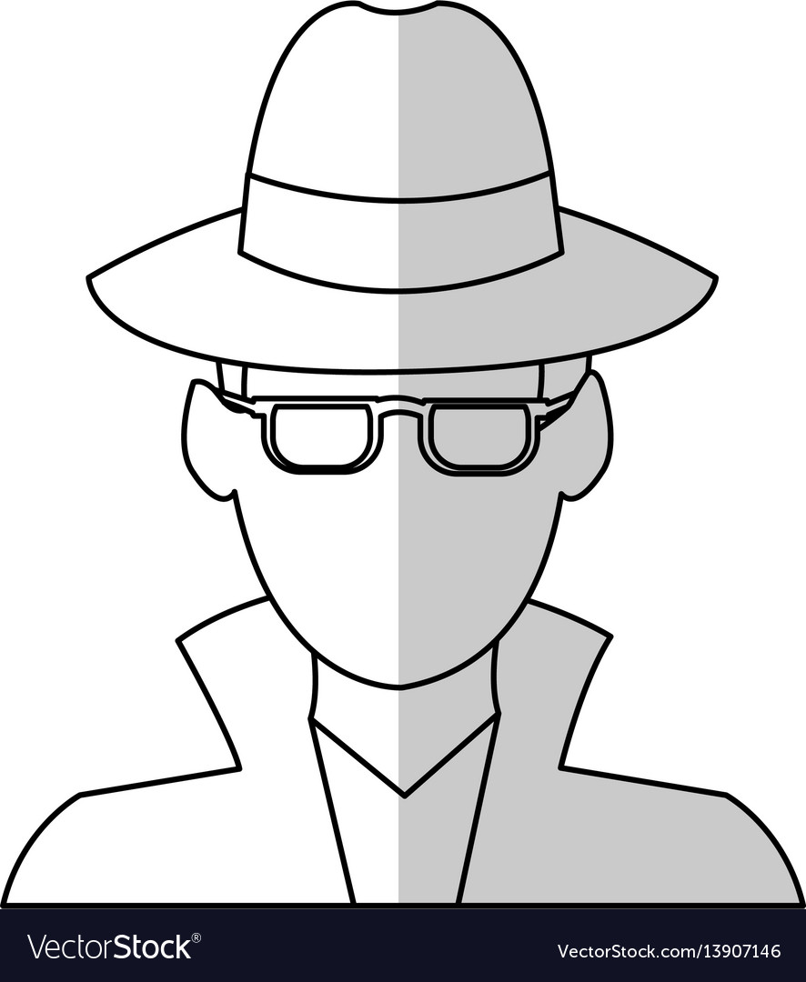 Hacker man icon