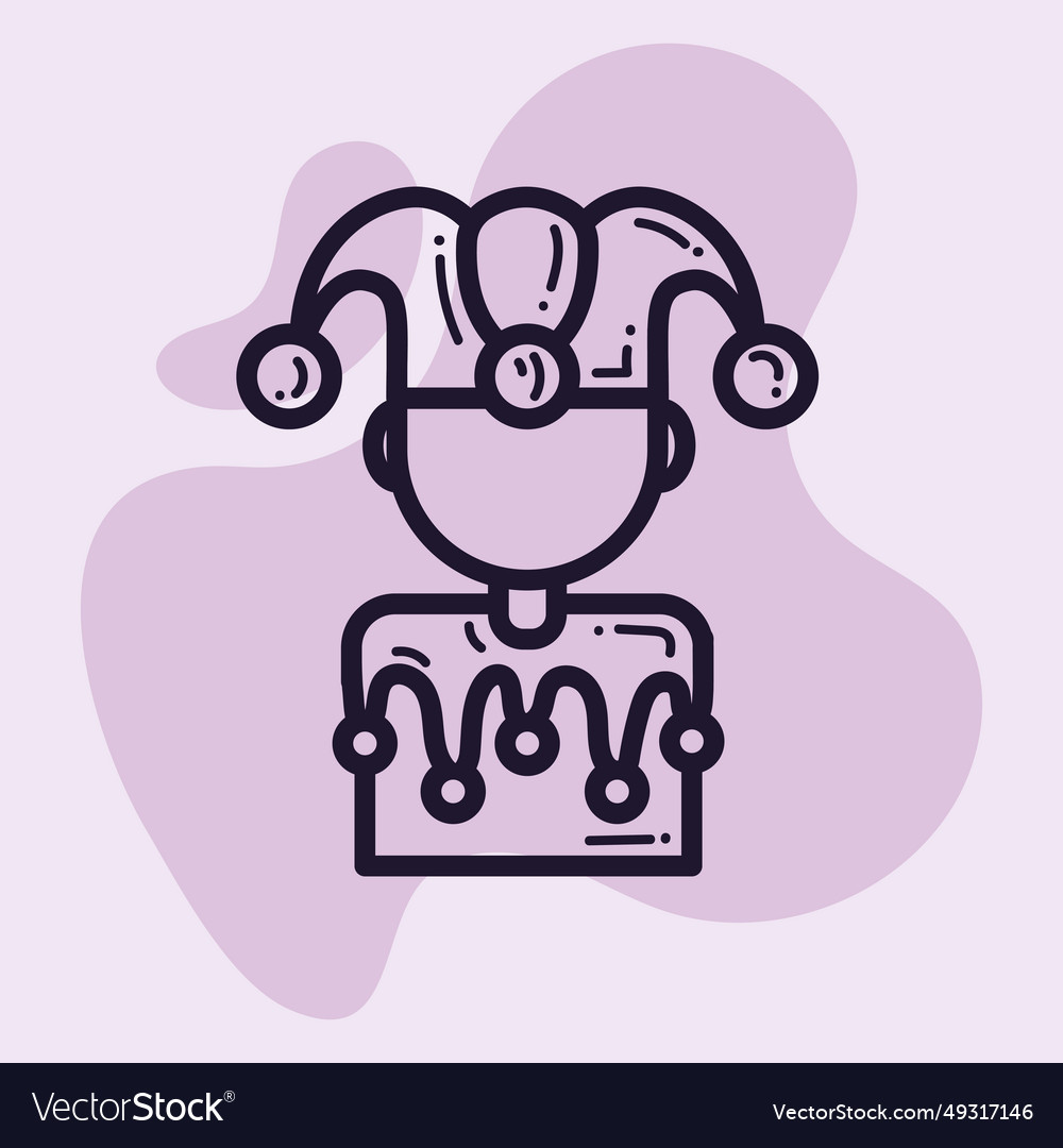 Isolated court buffoon royalty icon