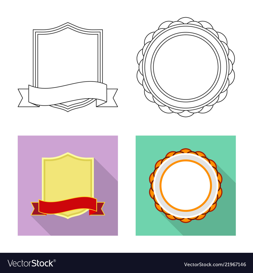 Isolated object of emblem and badge icon