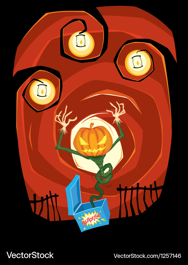 Jumping jack o lantern Royalty Free Vector Image