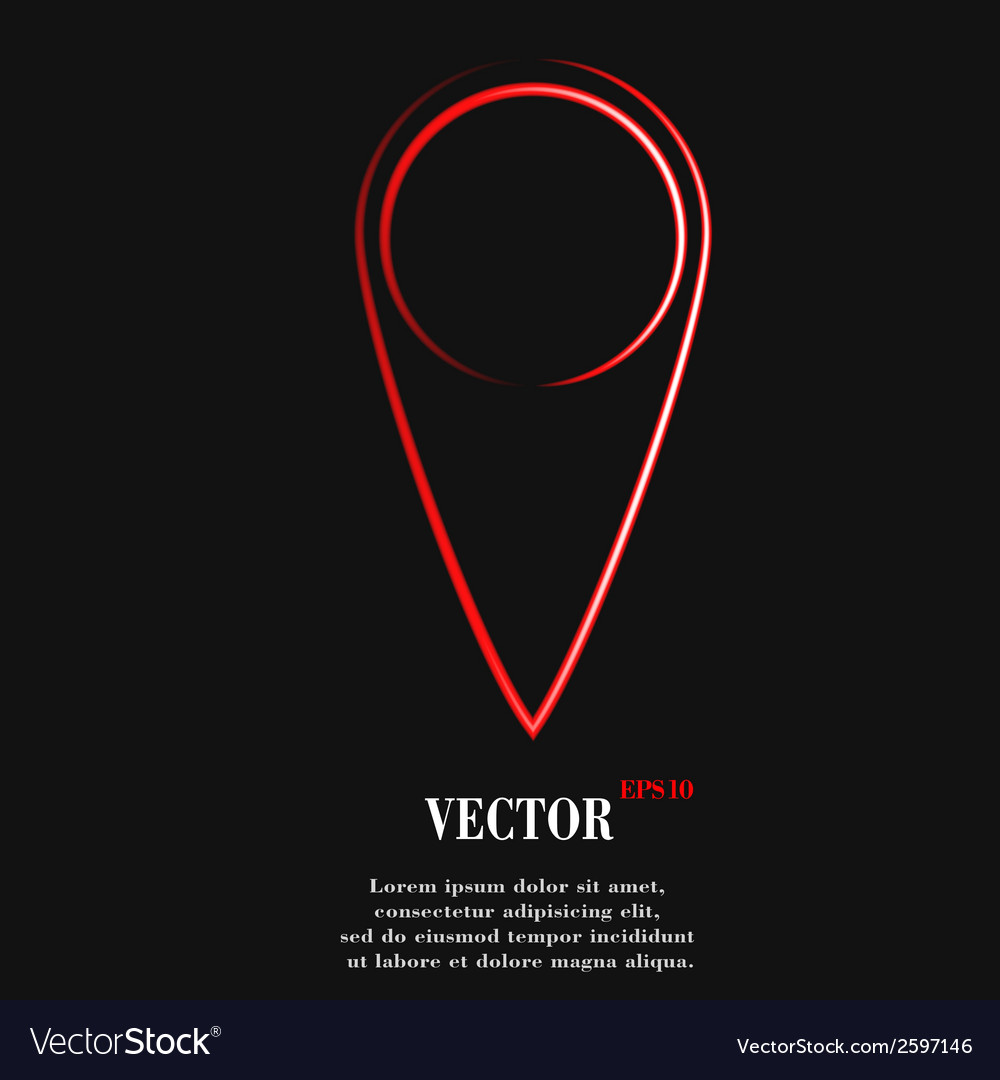 Map pointers flat modern web button and space