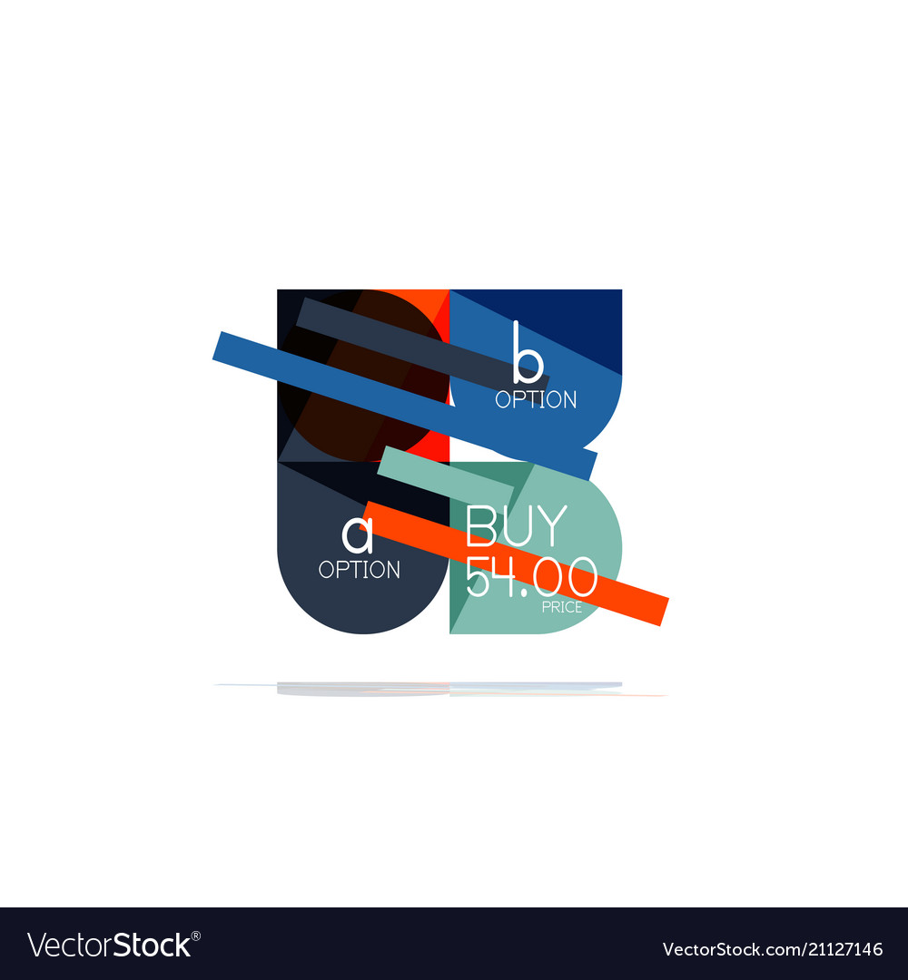 Minimal flat clean abstract option step Vector Image Minimal flat clean abstract option step