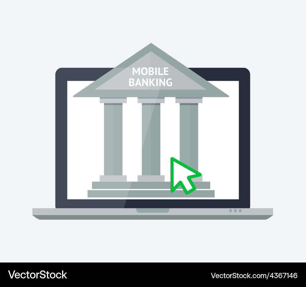 Online banking concept Royalty Free Vector Image