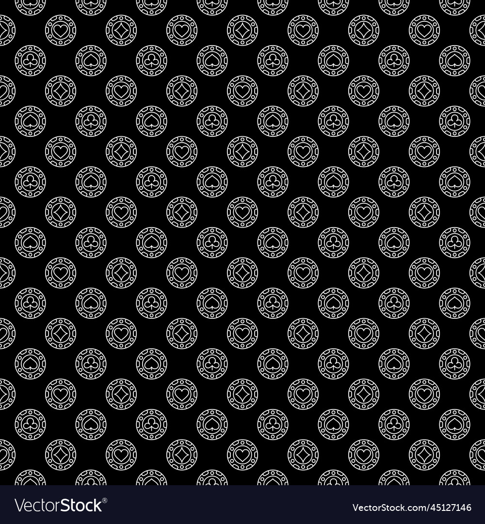 Poker Chip Pattern - Minimalist