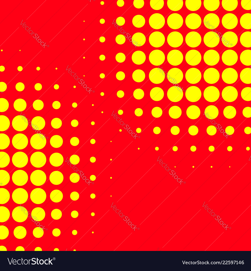 Popart halftone pattern background yellow and red