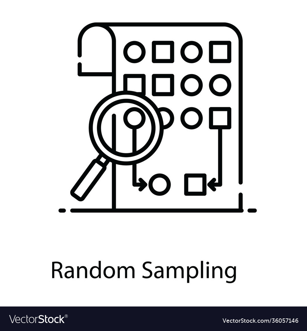 Random sampling Royalty Free Vector Image - VectorStock