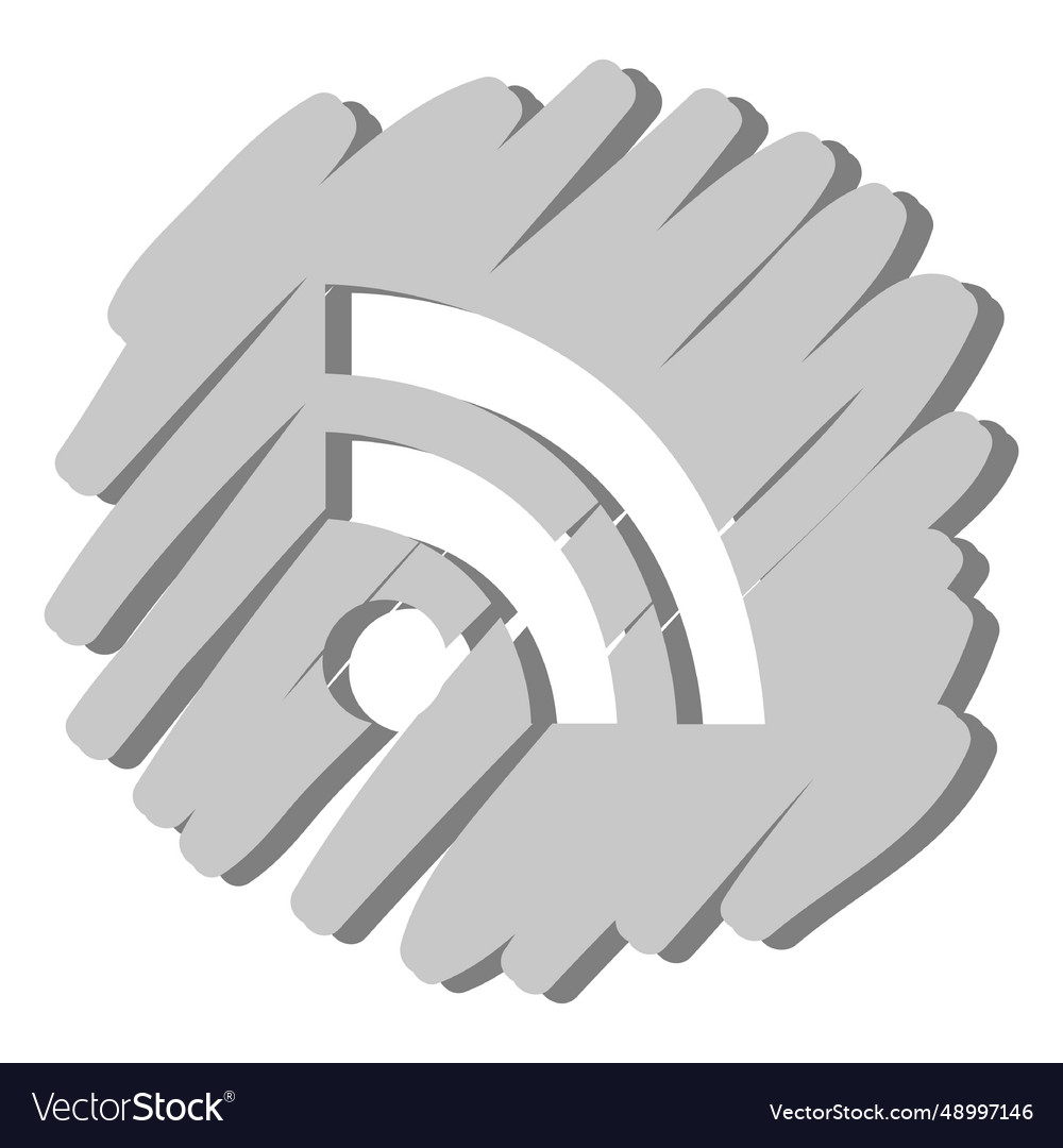 Rss feed distorted icon Vector Image Rss feed distorted icon