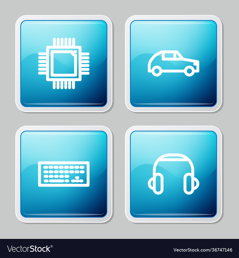 Zeilenprozessor mit Mikroschaltungen cpu car einstellen vector image Zeilenprozessor mit Mikroschaltungen cpu car einstellen