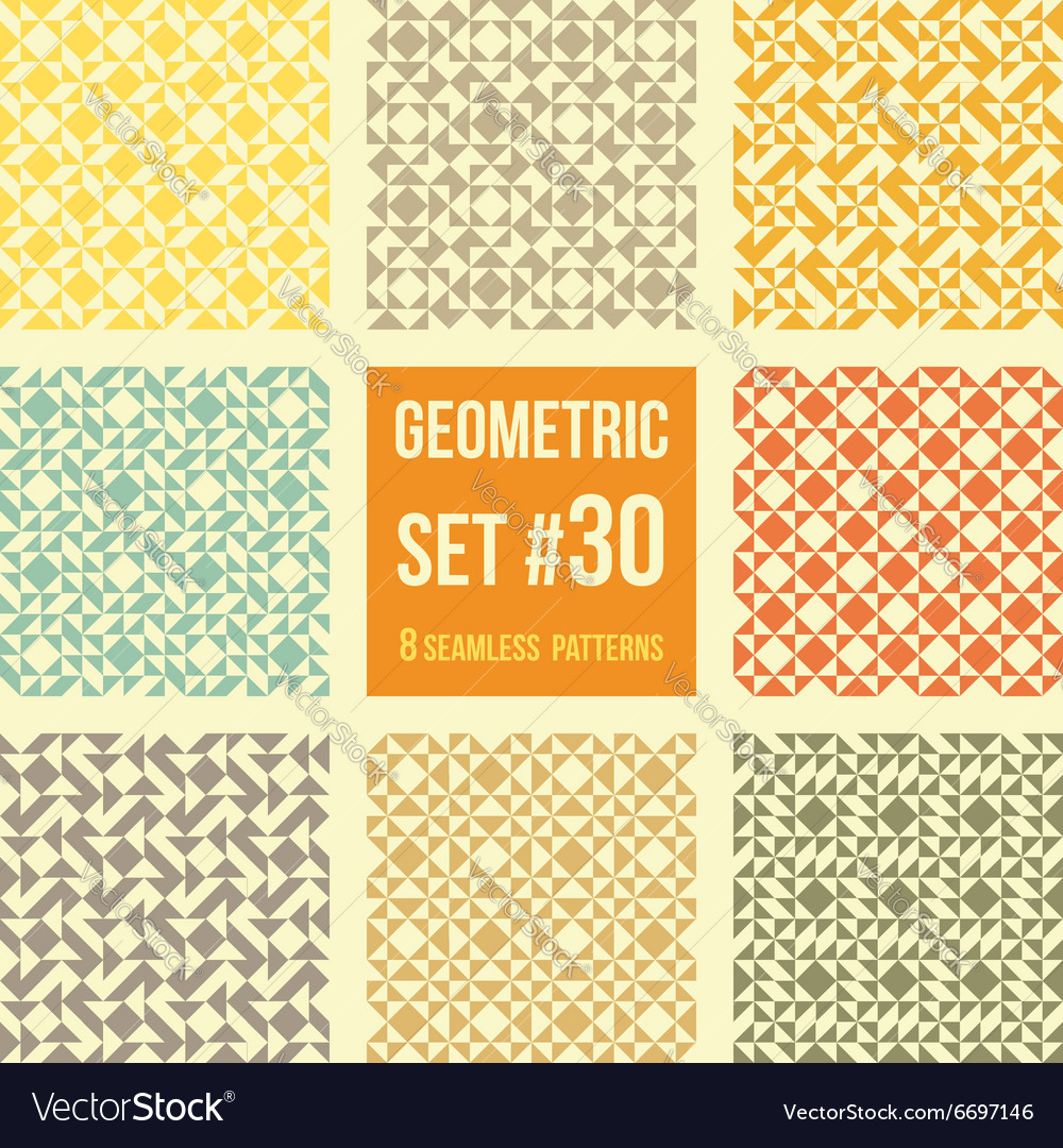 Set of eight geometric patterns