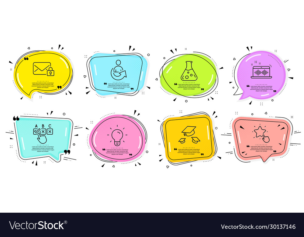 Share chemistry lab and correct checkbox icons vector image Share chemistry lab and correct checkbox icons